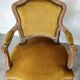 Vintage velvet convertible armchair mustard yellow