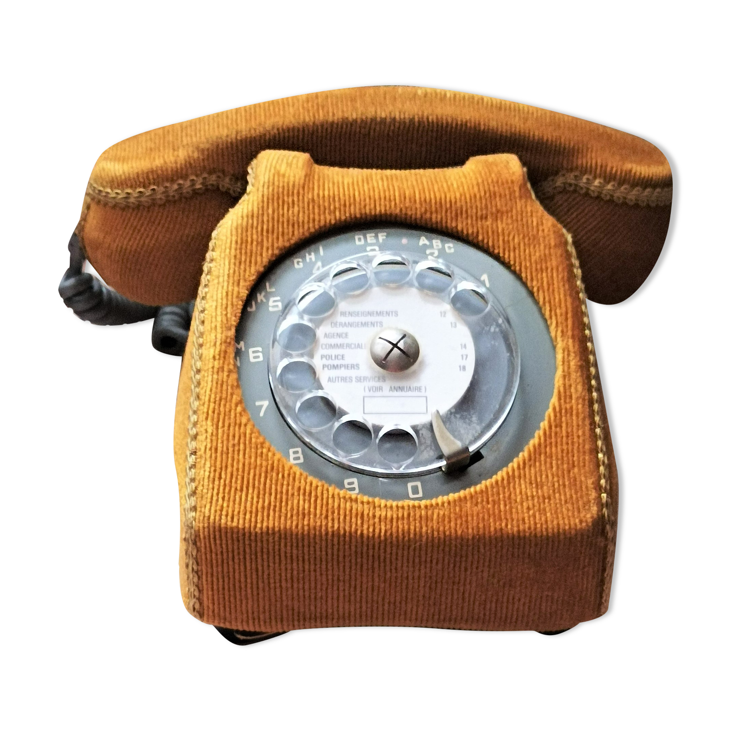 Telephone with rotary dial and its shell