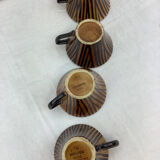 4 cups made in France Sarreguemines Domino model