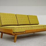 Banquette Daybed jaune vif par Drevotvar, ex Tchécoslovaquie 1960