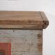 Antique grey trunk with floral details dated 1878 #26