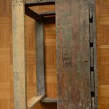 Old wooden bottles box