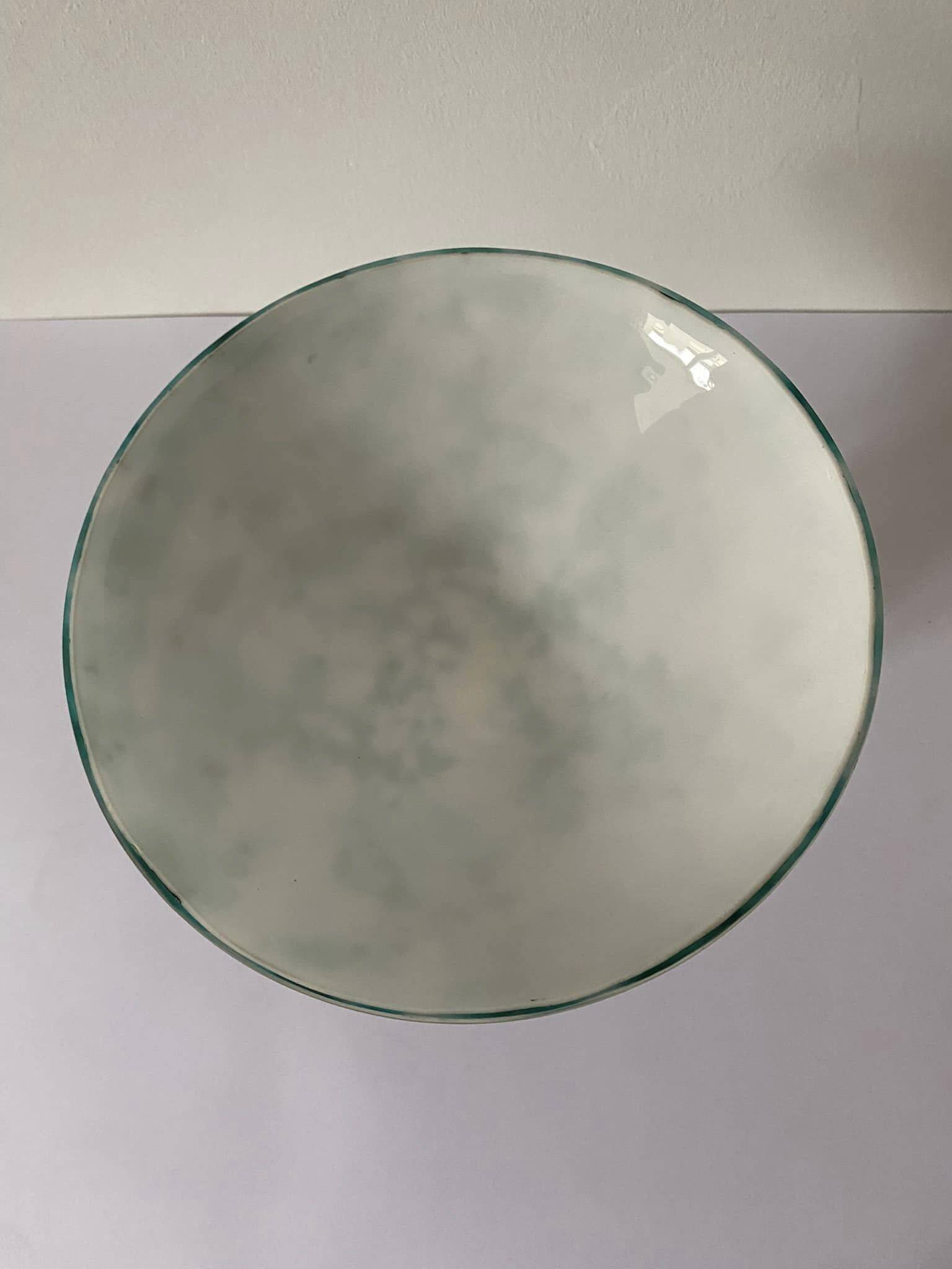 Large blown glass bowl attributed to Jozefina Krosno