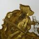 Pair of wall sconces in bronze and glass pendants from the 1970s.