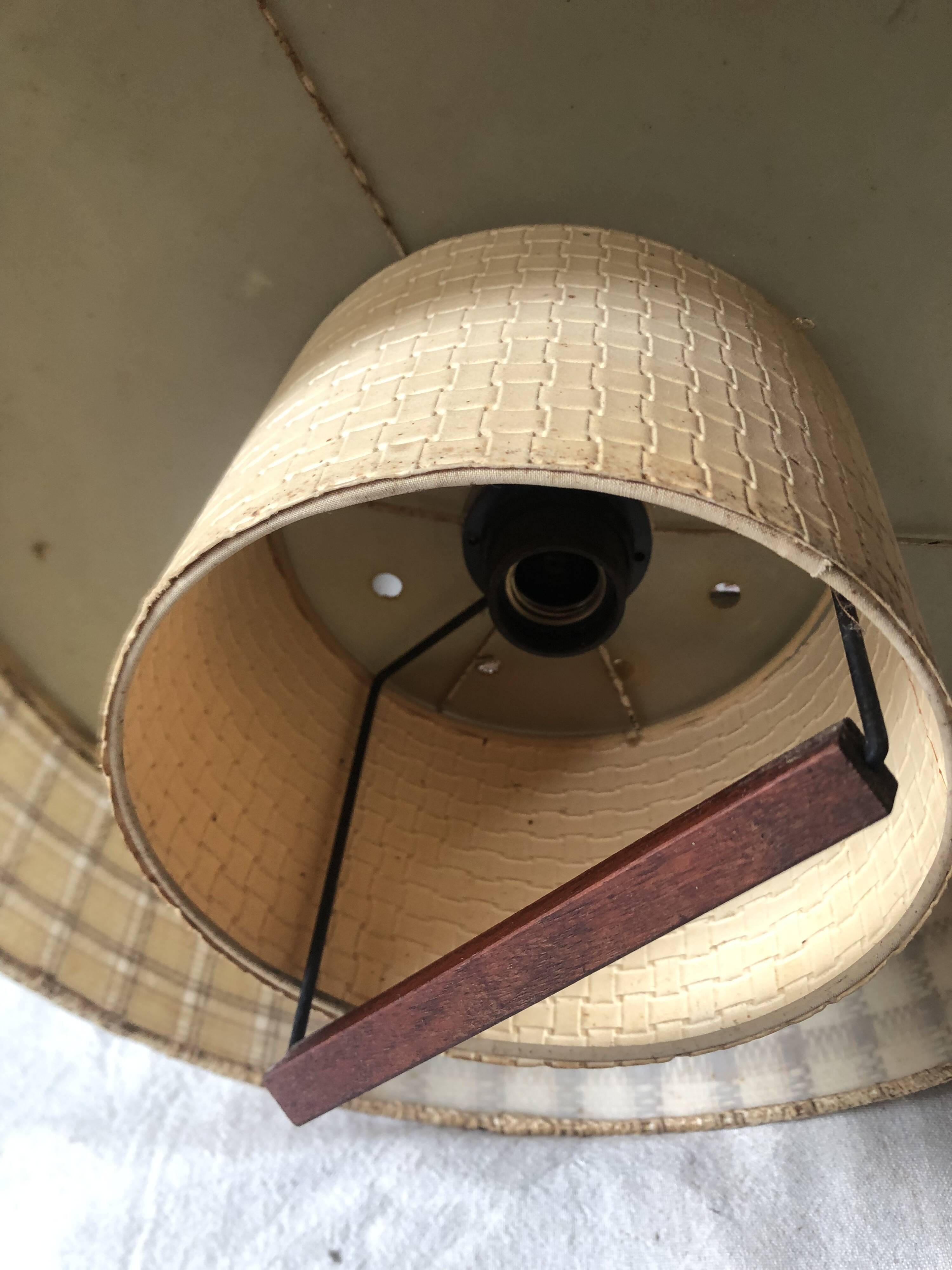 Scandinavian teak pendant light from the 60s/70s vintage