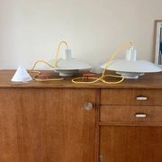 Vintage 2x Louis Poulsen PH4/3 + reflector - Poul Henningsen - Danish design lamp