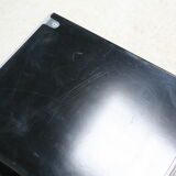 Coffee table "space age" in black lacquered steel