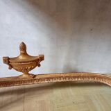 Console in gilded wood and marble style Louis XVl