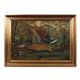 Peinture « The Forest Mill », design scandinave, années 1970, de C. May