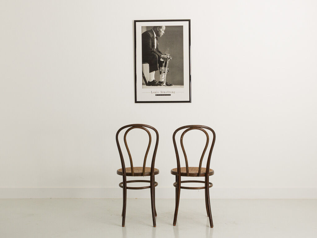 Pair of Fischel bentwood chairs