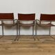 Set of 3 MG5 Grassi style armchairs from the 70s