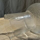 Ribbed glass ball vase