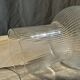 Ribbed glass ball vase