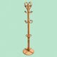 Vintage 1970s rattan parrot coat rack