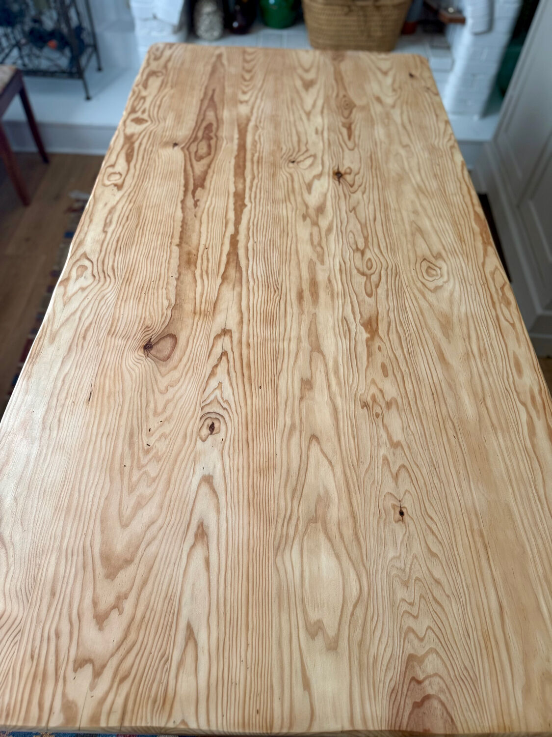 Large farmhouse table in solid ash