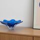 Cobalt flower bowl, Danish design, 1970s, made in Denmark