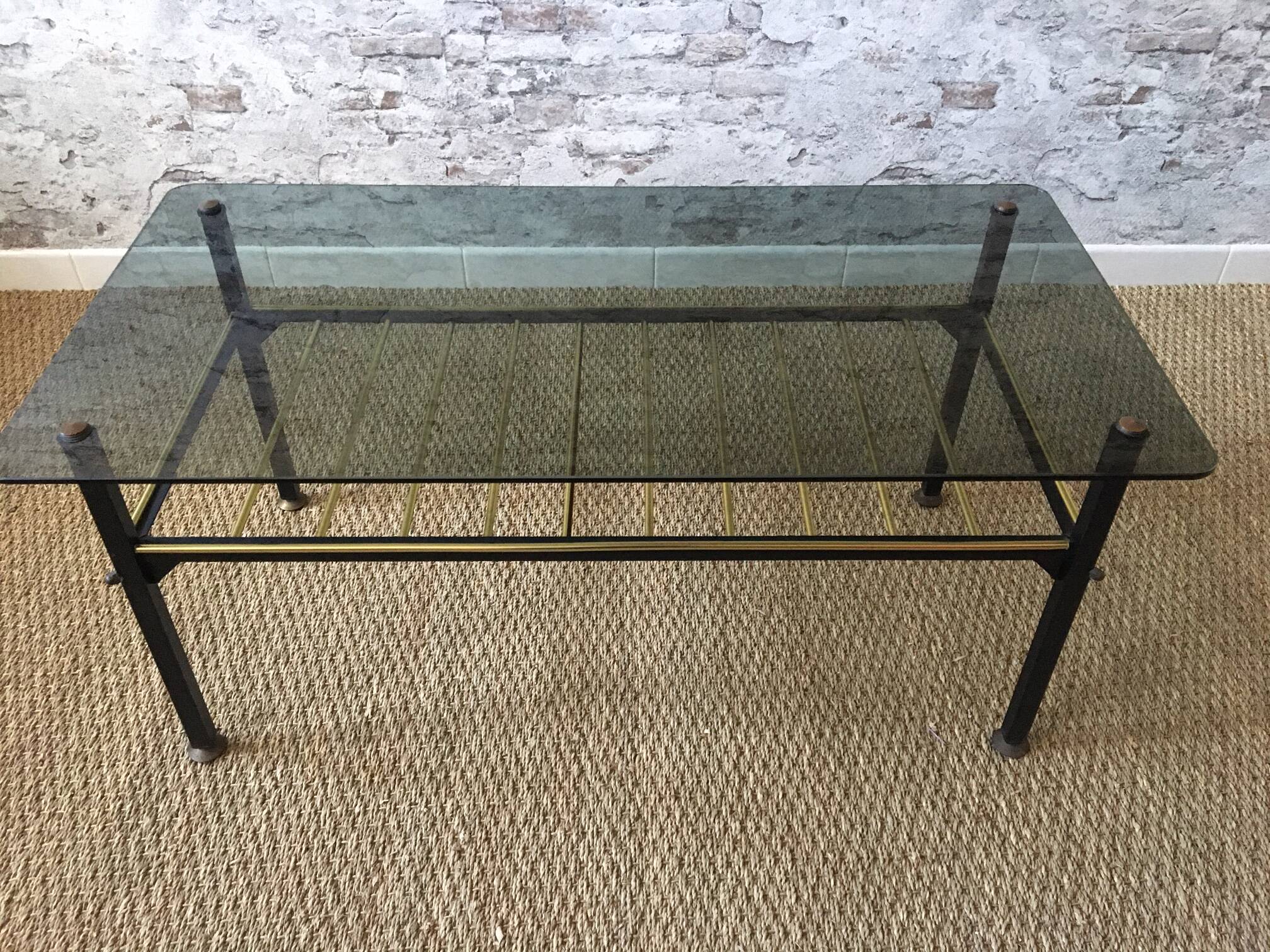 Smoked glass coffee table