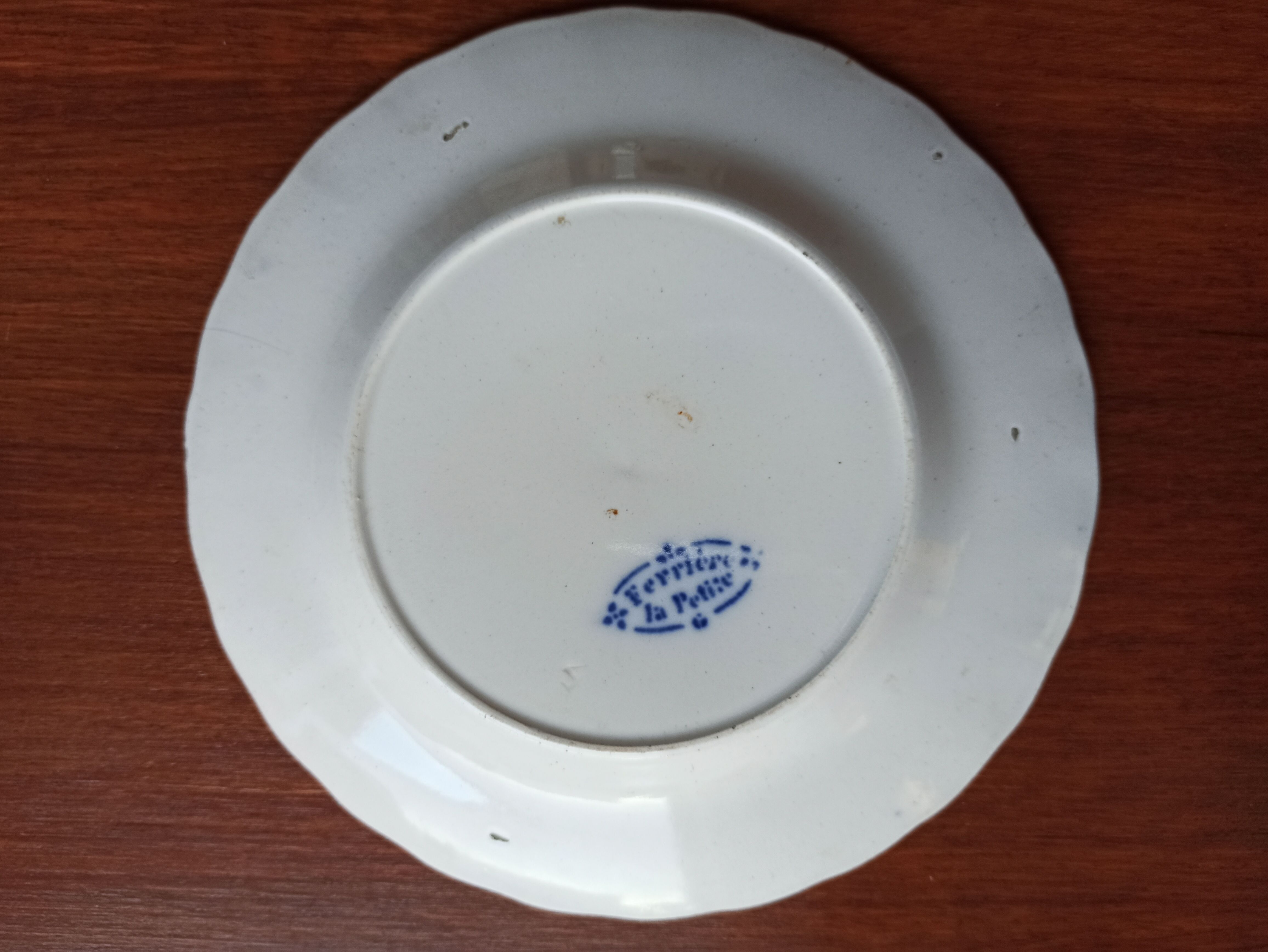 Old plate Marguerite de Ferrière la Petite
