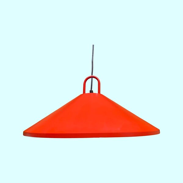 Suspension scandinave rouge des années 1960 - lampe suspendue vintage du danemark - vintage scandinave