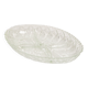 Vintage decorative transparent crystal plate, Italy, 1960s