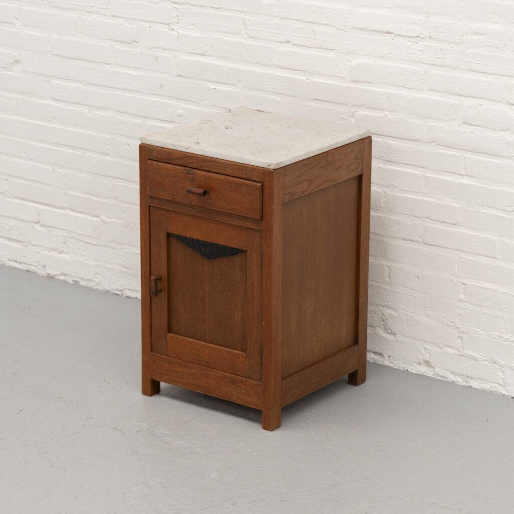 Dutch Art Deco Marble Bedside Table 1920s