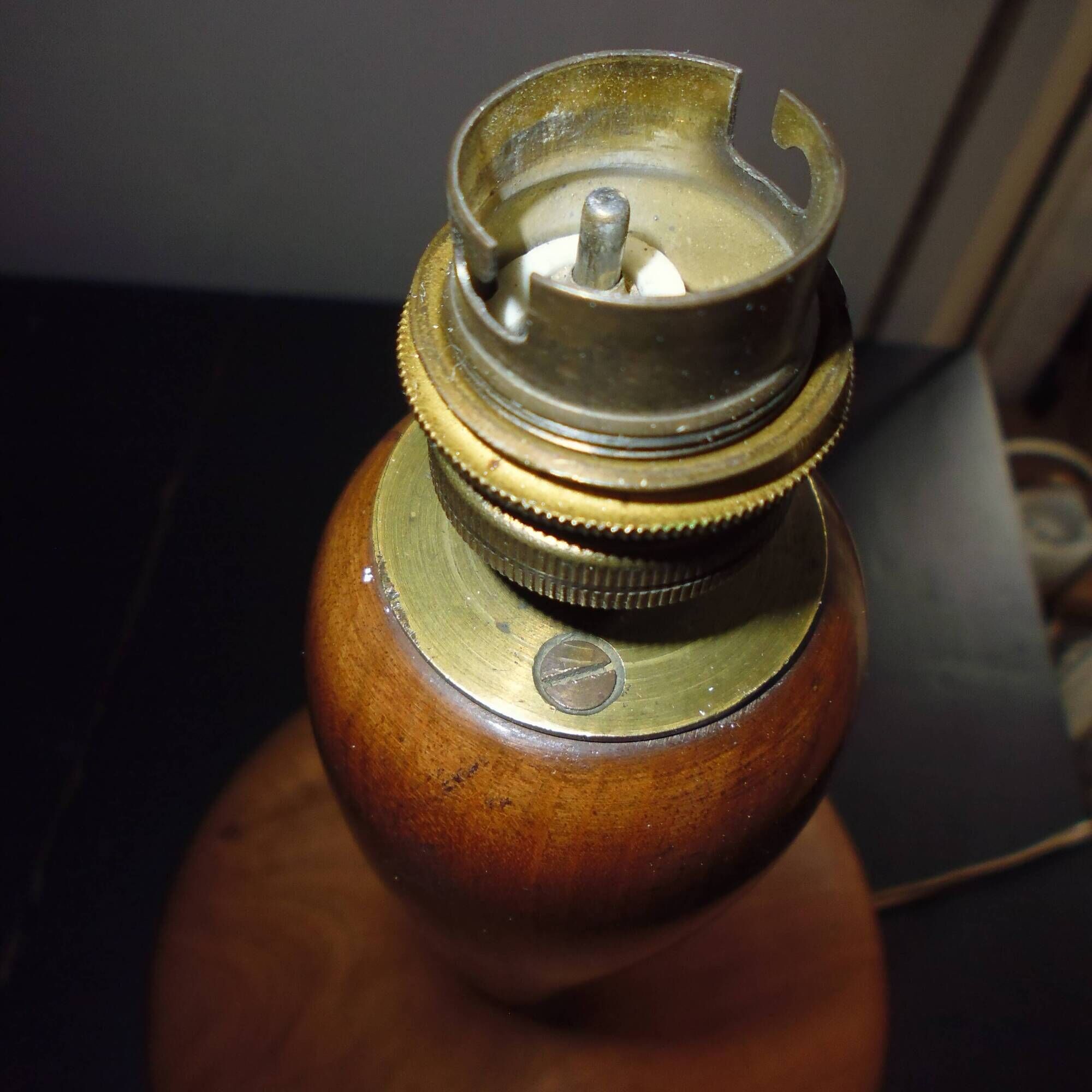 Wooden lamp foot or vintage pose
