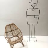Bamboo Lounge Chair Attr. to Bonacina