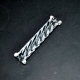 Set of 6 designer knife rests in twisted molded glass - vintage tableware