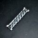 Set of 6 designer knife rests in twisted molded glass - vintage tableware