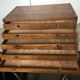 Meuble d’atelier à tiroirs pour plans/dessins en bois