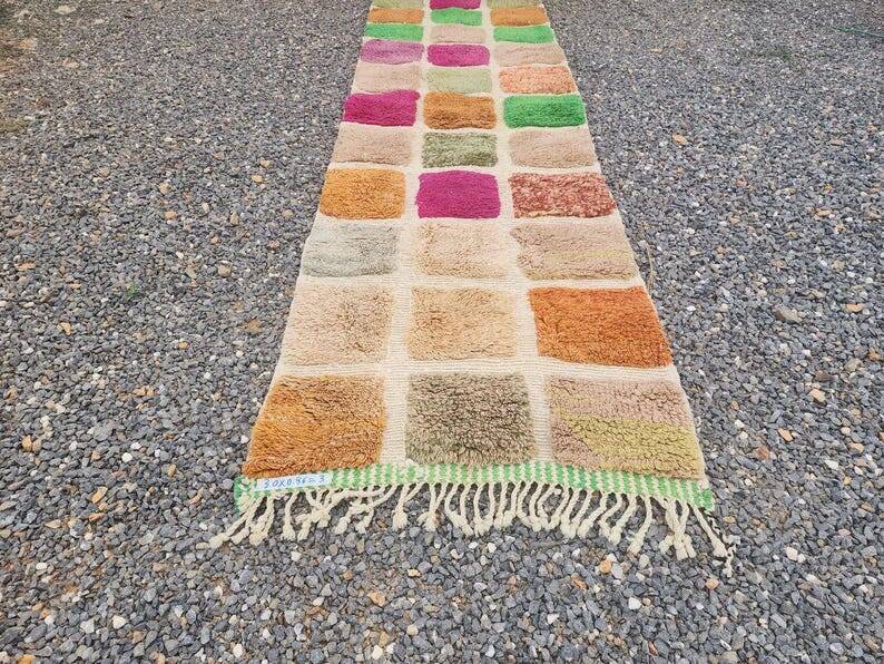 Handmade runner rug 300cm x 70cm