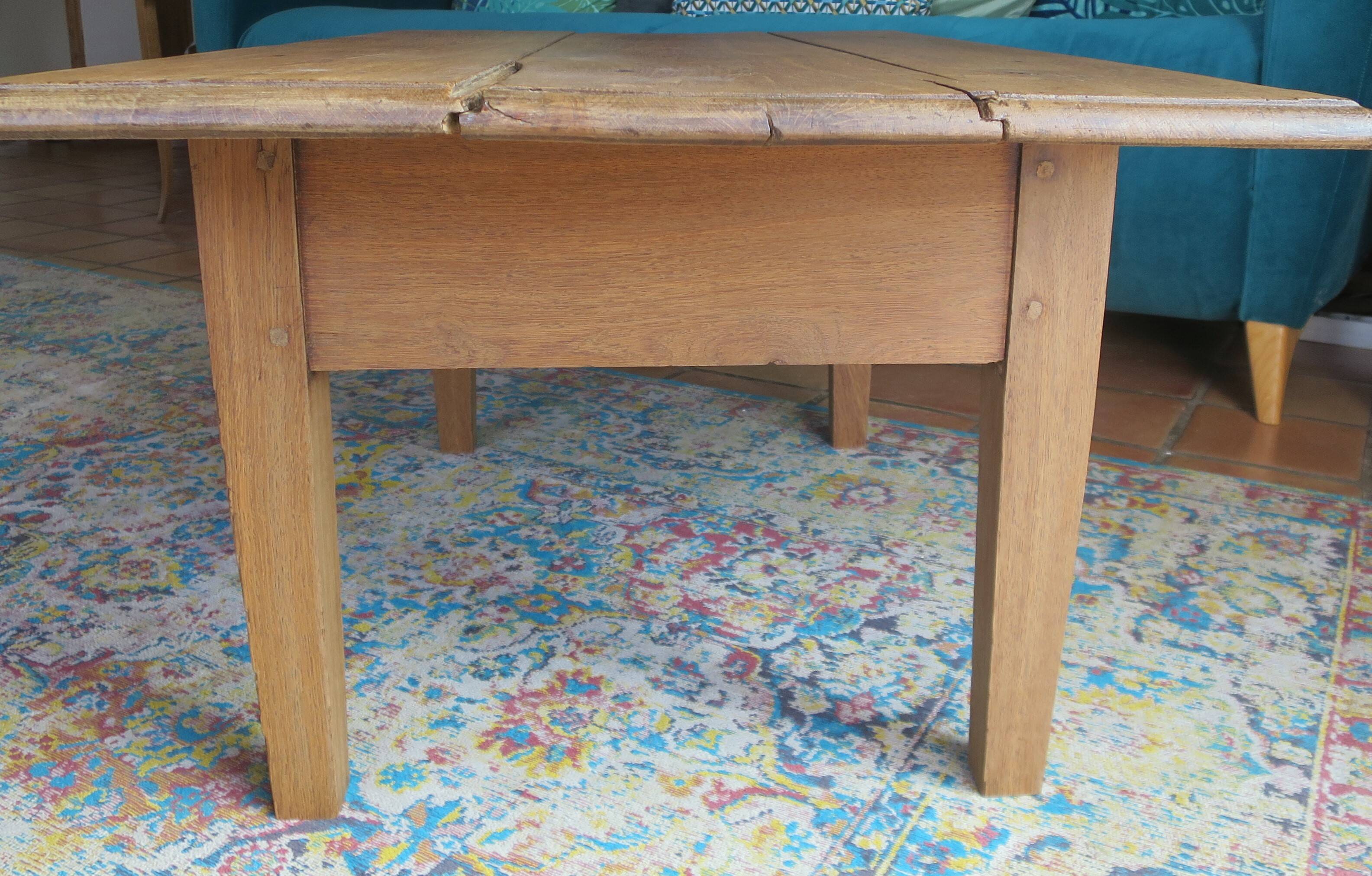 farmhouse coffee table with one solid wood drawer