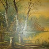 Tableau sous bois XIXème