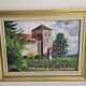 Oil Painting on Canvas - Château de Gevrey-Chambertin Vines Signed Leclerc