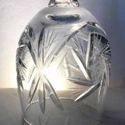 Set of 12 cut crystal wine glasses