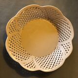 White and taupe earthenware fruit cups