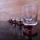 6 ruby red Cavalier footed white wine glasses Luminarc