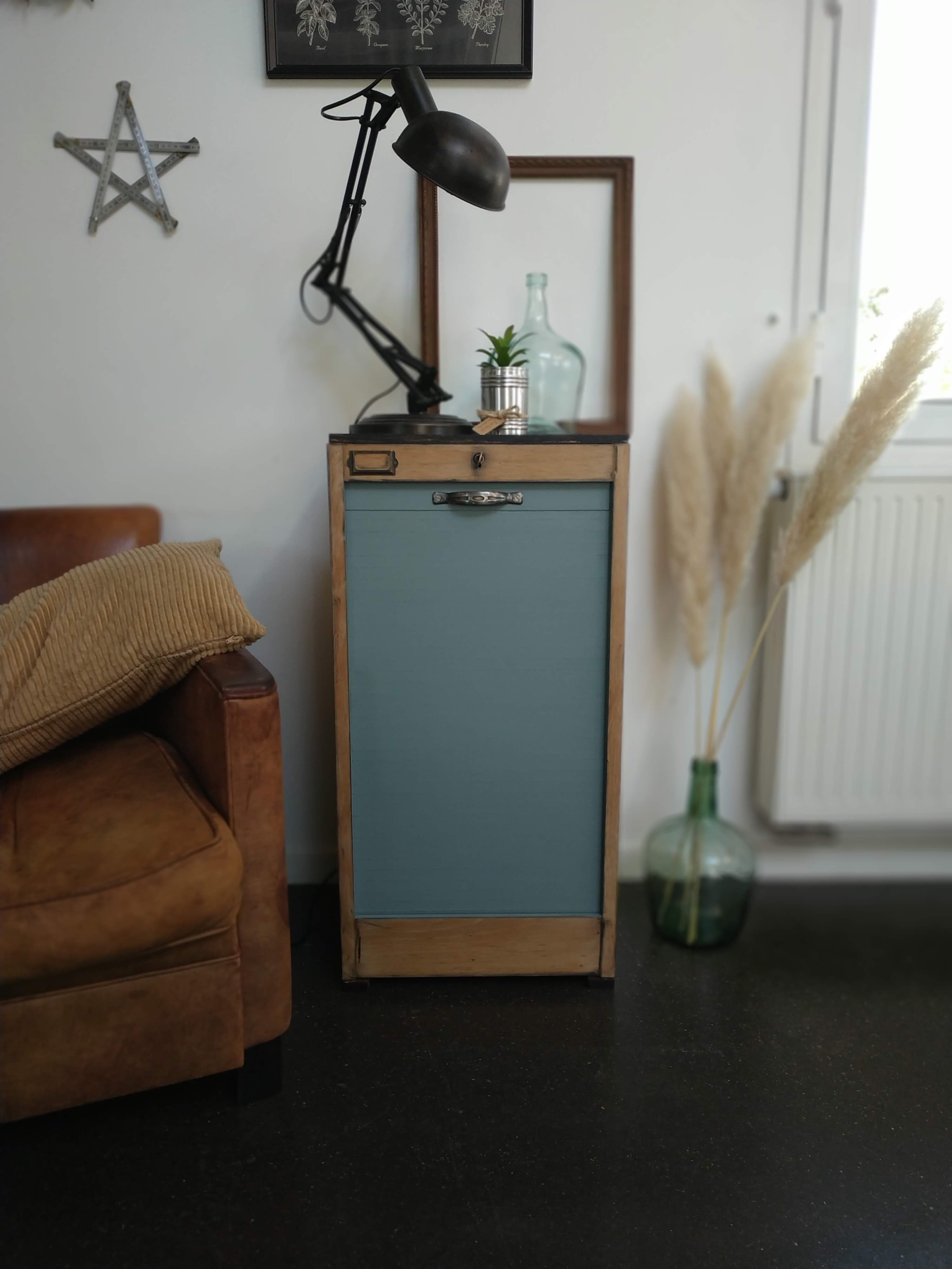 Vintage curtain binder cabinet