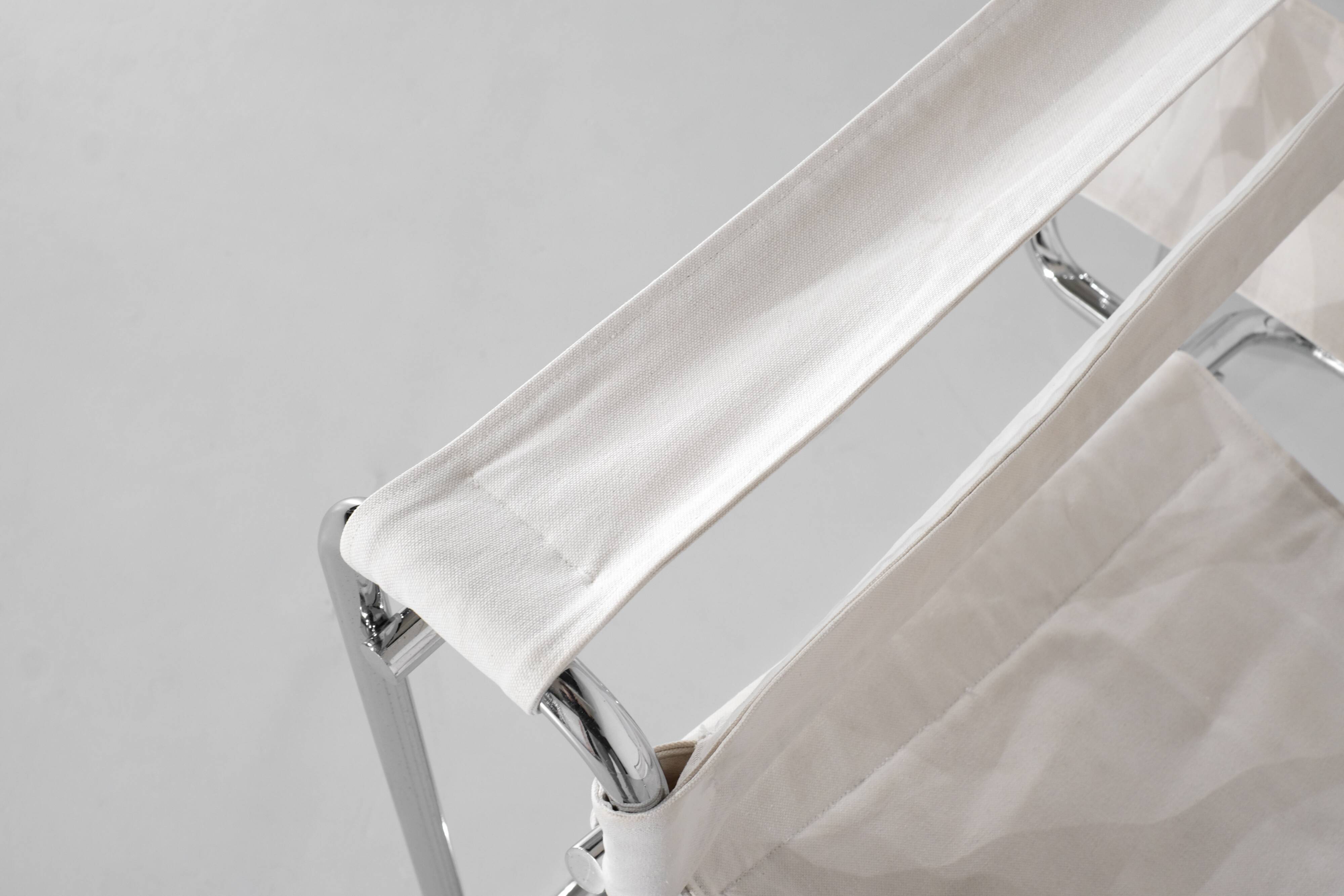 "B3 Wassily" armchair in fabric by Marcel Breuer for Bononia, Italy