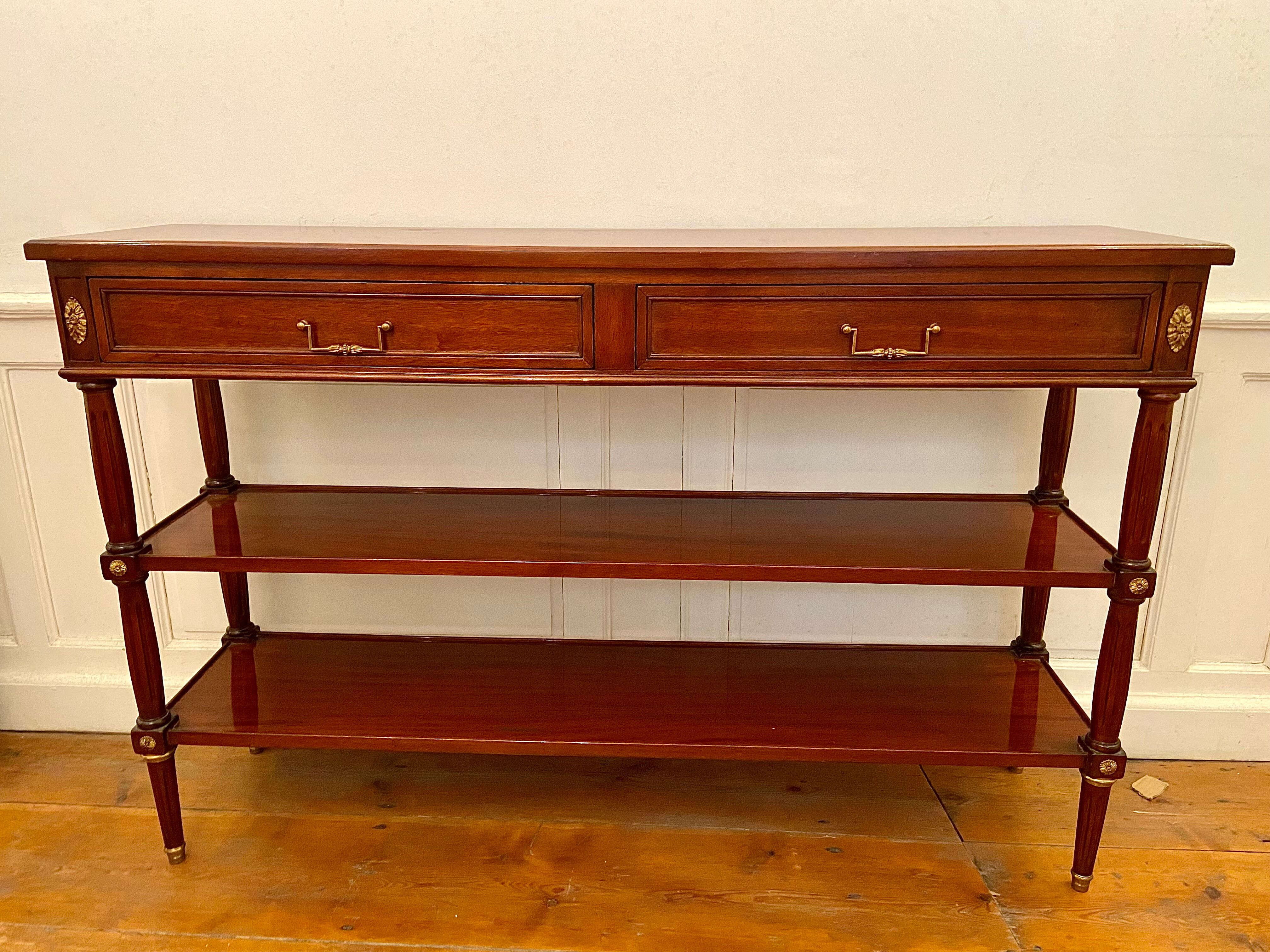 Console en merisier style Louis XVI