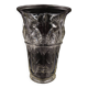 French Art Deco glass vase with cockatoo motif by Verlux