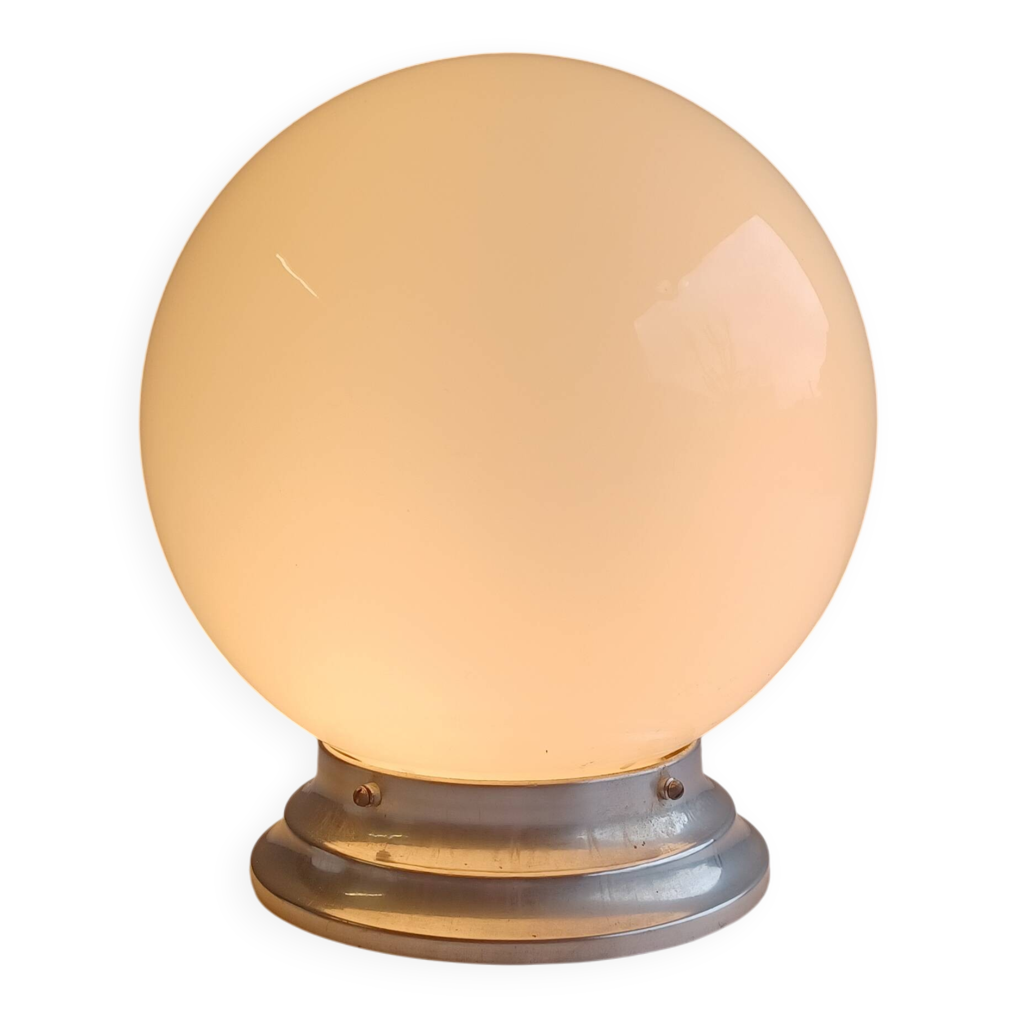 Opaline Globe Ceiling Light - Brasserie Type - 1950