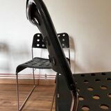 Set of 4 Black Omstak Chairs by Rodney Kinsman for Bieffeplast