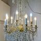 golden bronze chandelier in Louis XVI style
