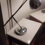 Pair of chrome lamps