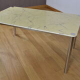 Italian vintage design table - marble and chrome 1970