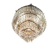 Bronze and Crystal Ceiling Light