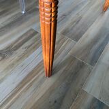 Old table in varnished solid wood