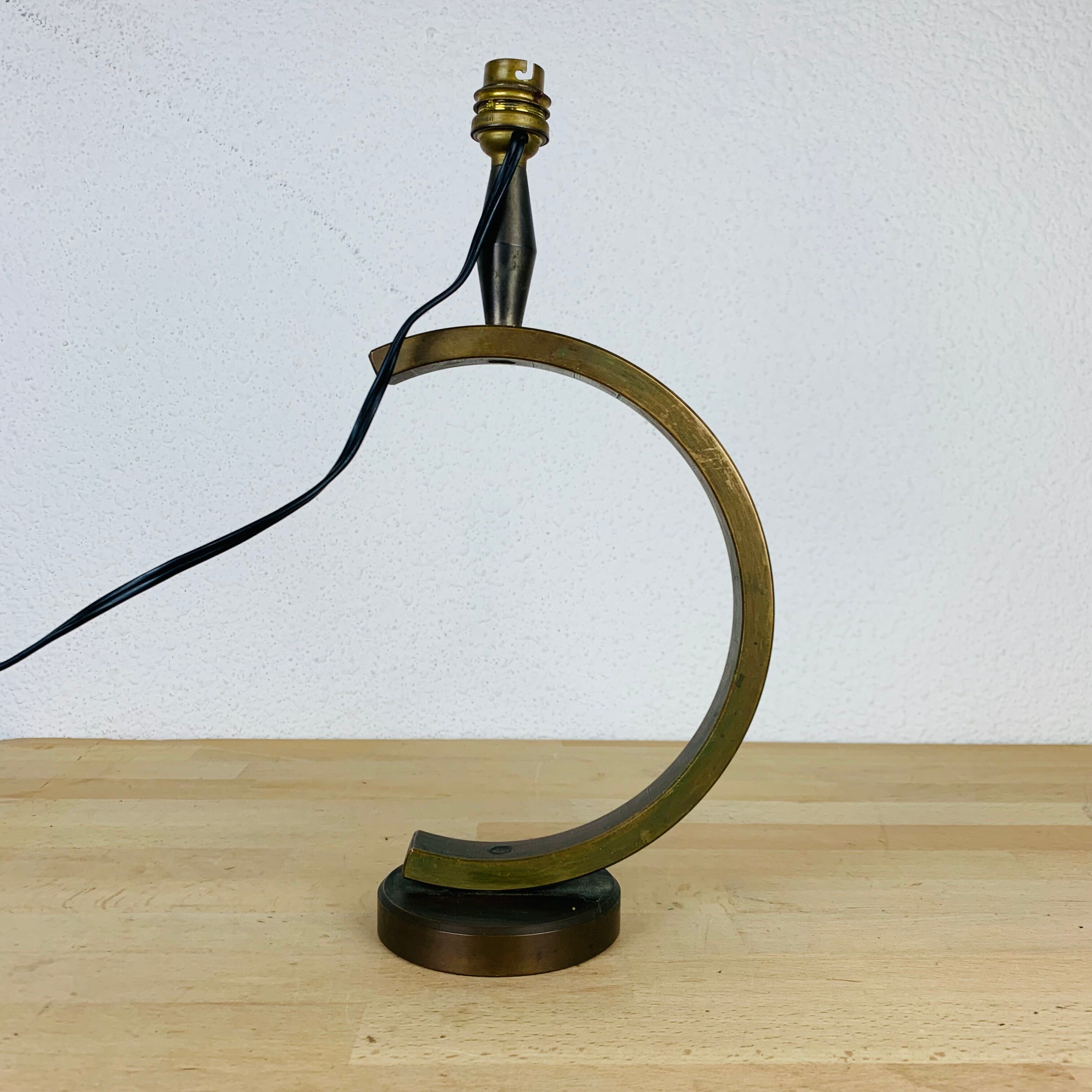 Sculptural brass lamp modernist style 50s