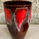 Large Vallauris vase no. 270 – brown glaze with red drips – vintage